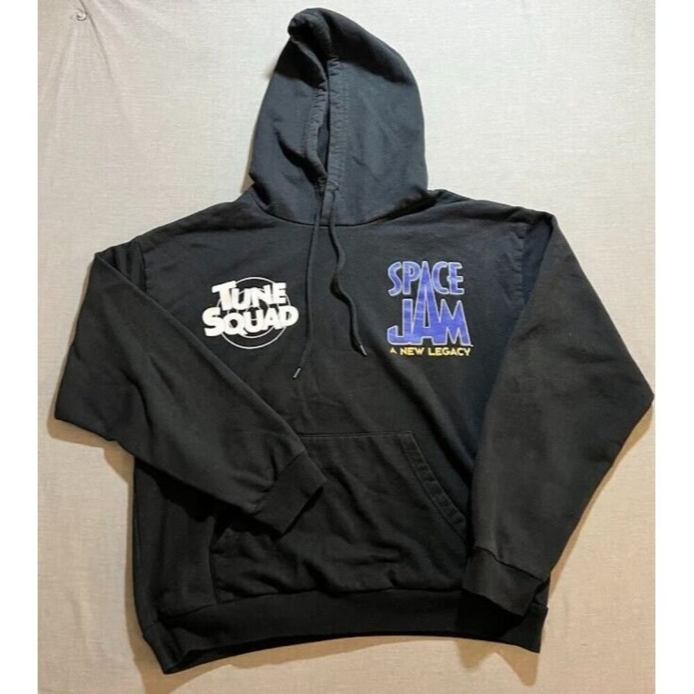 Space Jam Tune Squad Sweater Womens L Black Long Sleeve Pullover Sweatshirt.
